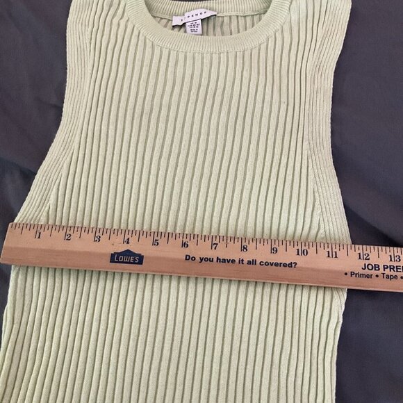TOPSHOP Ribbed Knit Tank Green - Picture 16 of 16